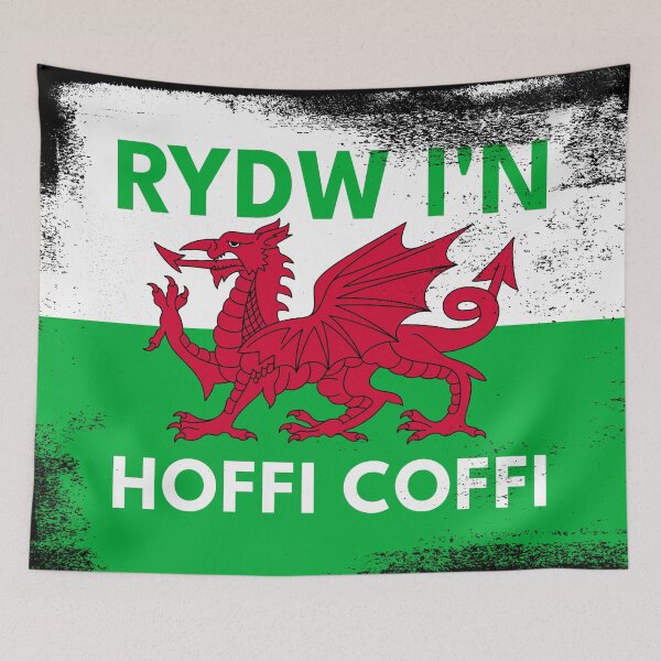 Item preview, Welsh Dragon - Rydw I'n Hoffi Coffi (Vintage Style) designed and sold by Designs by Jesabee.
