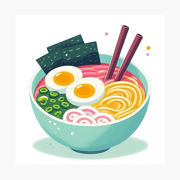 Item preview, Cute Kawaii Ramen Bowl – Adorable Anime Manga Noodle Lover Design designed and sold by Sugar Wisdom .