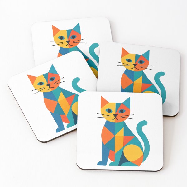 Item preview, Stylish geometric cat design  designed and sold by Ach&Koor.