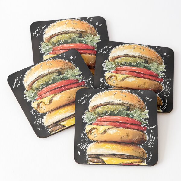 Item preview, Epic Stack Cheeseburger with Juicy Patties, Melted Cheese, and Crispy Fries designed and sold by OlfactoART Studio.