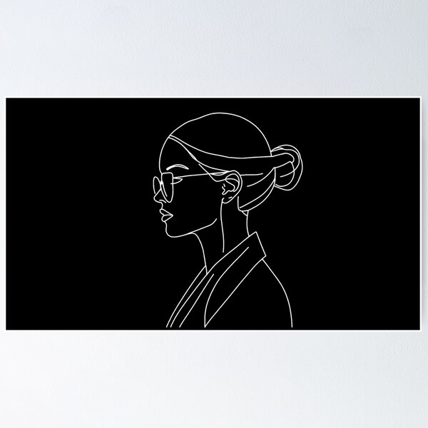 Item preview, Elegant Female Profile – Minimal Line Art designed and sold by kastabembe.