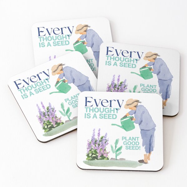 Item preview, Every Thought Is a Seed – Inspirational Watercolor Gardening Quote Art designed and sold by Darcy'sArtfortheHeart.