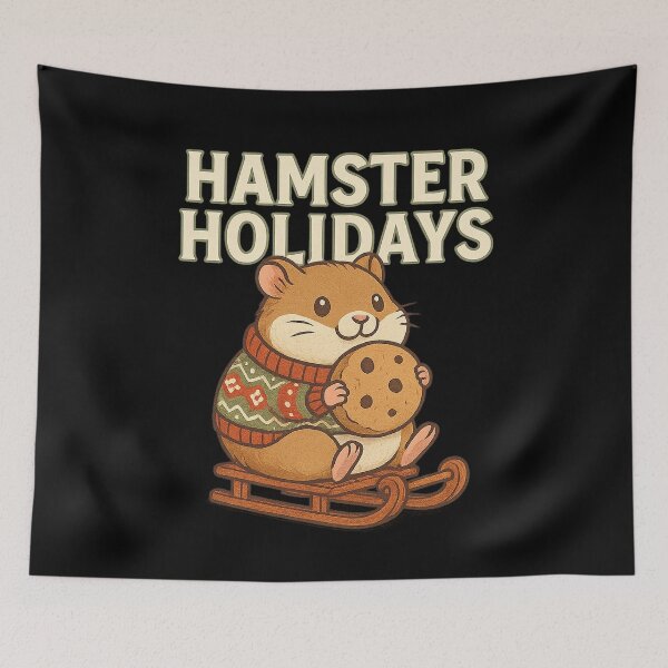 Item preview, Hamster Holidays – Cute Christmas Hamster Shirt for Animal Lovers and Pet Parents designed and sold by AddictiveDesign.