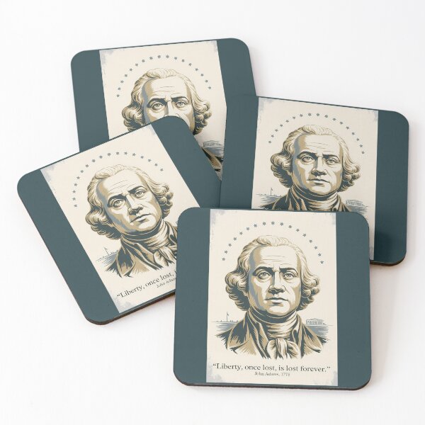 Item preview, John Adams Quote Second President Illustration Vintage designed and sold by KrisSidDesigns.