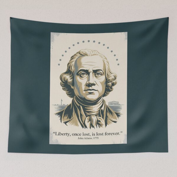 Item preview, John Adams Quote Second President Illustration Vintage designed and sold by KrisSidDesigns.
