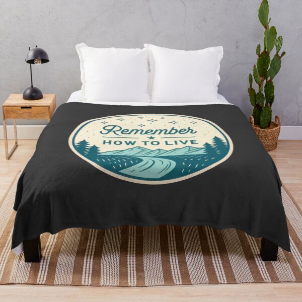 Item preview, Remember How to Live – Minimal Mountain Night Sky Badge designed and sold by NoctaHike.