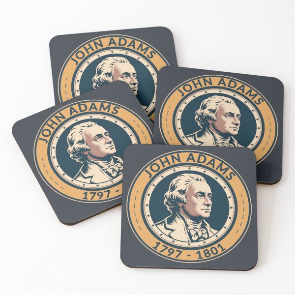 Item preview, John Adams US President Illustration Badge designed and sold by KrisSidDesigns.