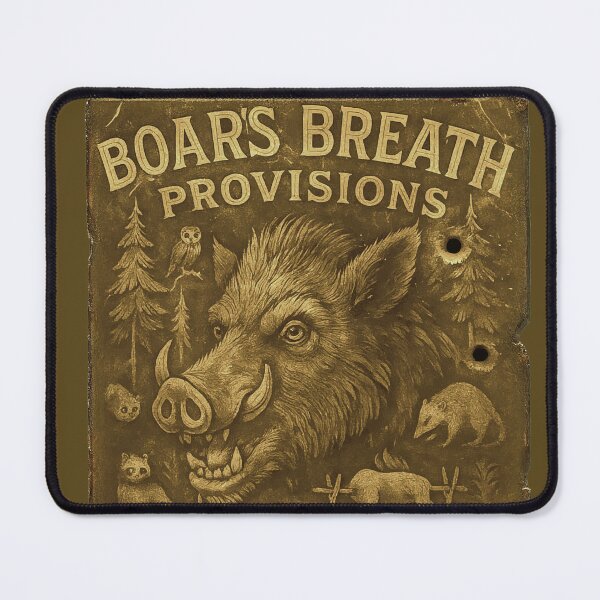 Item preview, Boar's Breath Provisions General Store – Vintage Rustic Frontier Wild Boar T-Shirt designed and sold by markmm9.