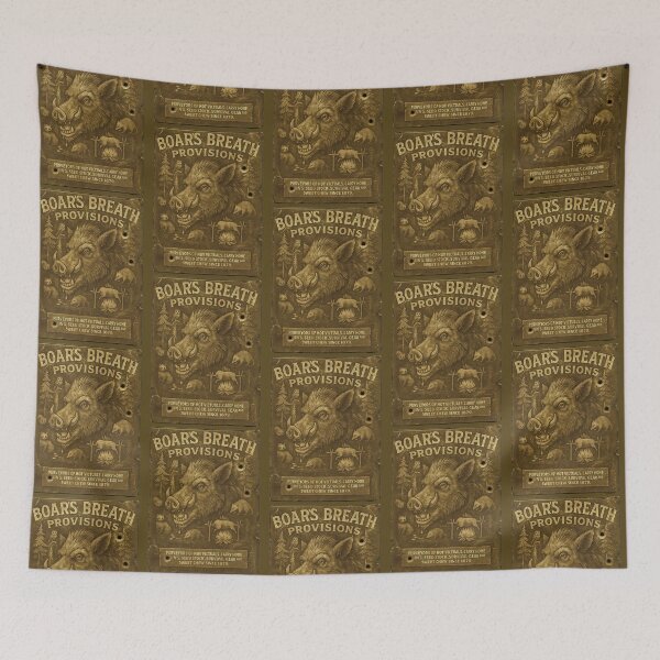Item preview, Boar's Breath Provisions General Store – Vintage Rustic Frontier Wild Boar T-Shirt designed and sold by markmm9.