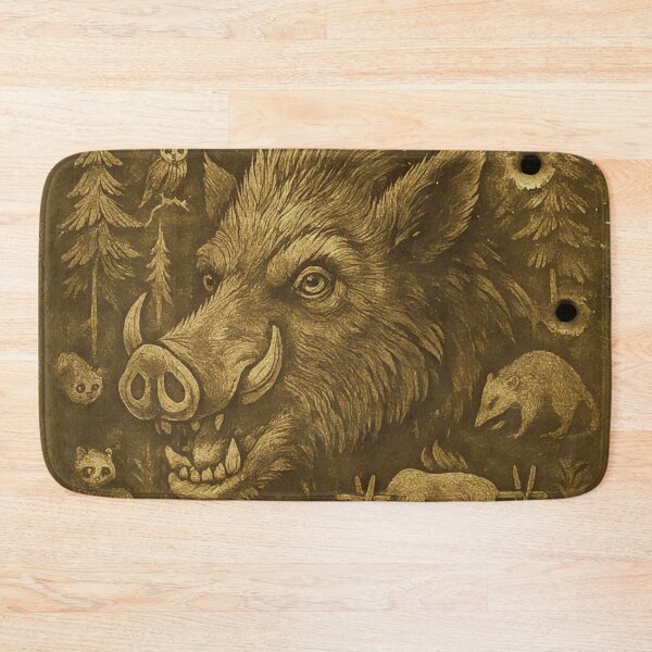 Item preview, Boar's Breath Provisions General Store – Vintage Rustic Frontier Wild Boar T-Shirt designed and sold by markmm9.