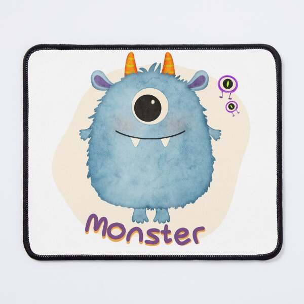 Item preview, Blue Monster  Cartoon Illustration designed and sold by GoldenAcornArt.