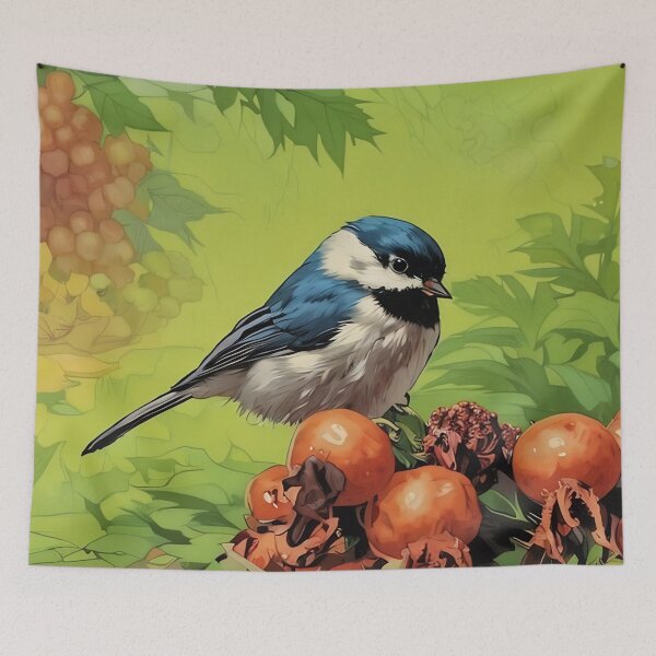 Item preview, Chickadee and Rosehips designed and sold by tomorrowsart.