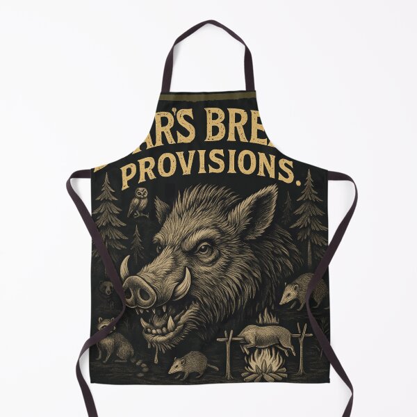 Item preview, Ver. 2-Boar's Breath Provisions General Store – Vintage Rustic Frontier Wild Boar T-Shirt designed and sold by markmm9.