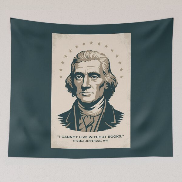 Item preview, Thomas Jefferson Quote American President Illustration Vintage designed and sold by KrisSidDesigns.