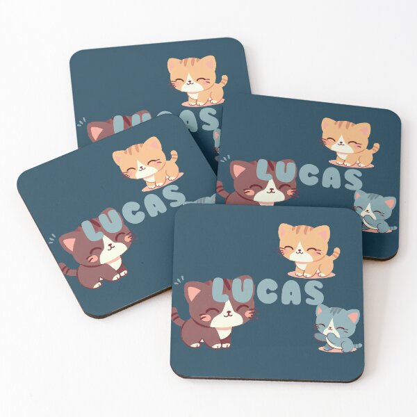 Item preview, Cute Cats and Name Lucas – Kawaii Personalized Design designed and sold by karolinahinc.