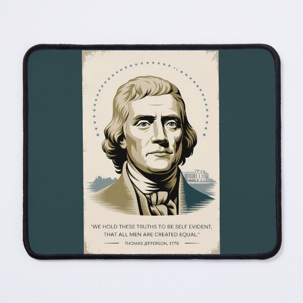 Item preview, Thomas Jefferson Quote Third President Illustration Vintage designed and sold by KrisSidDesigns.