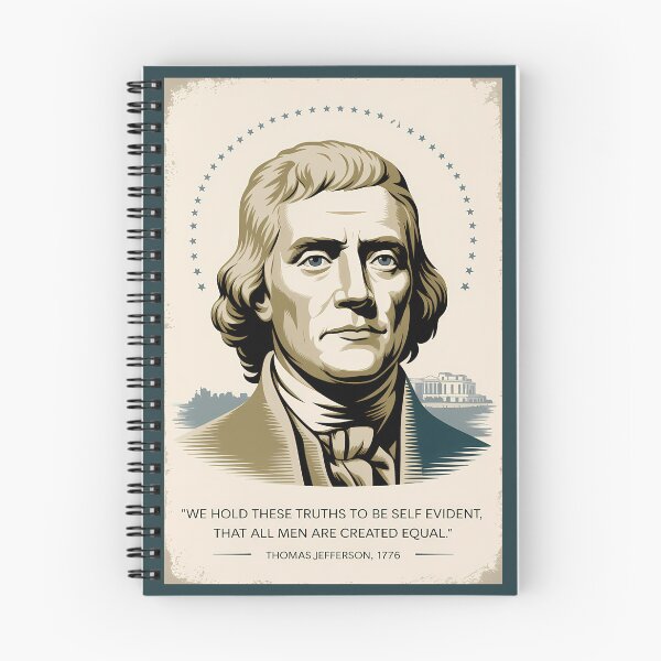 Item preview, Thomas Jefferson Quote Third President Illustration Vintage designed and sold by KrisSidDesigns.
