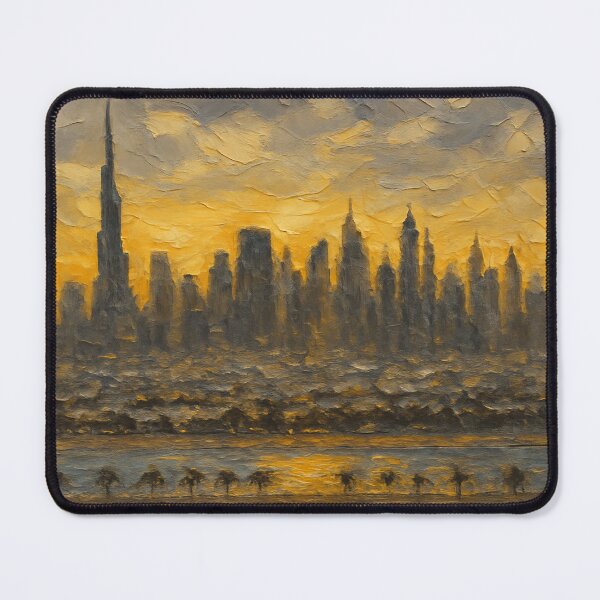 Artikelvorschau, Dubai Skyline mit Spachtel entworfen und verkauft von thehaywirehoney.
