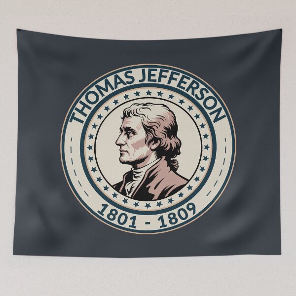 Item preview, Thomas Jefferson US President Illustration Badge designed and sold by KrisSidDesigns.
