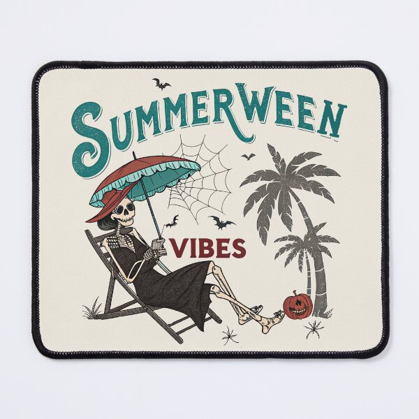 Item preview, Summerween Vibes | Funny Halloween Beach Skeleton Retro Aesthetic Design designed and sold by storyboxdesigns.