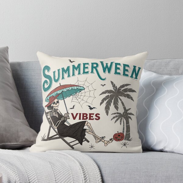Item preview, Summerween Vibes | Funny Halloween Beach Skeleton Retro Aesthetic Design designed and sold by storyboxdesigns.