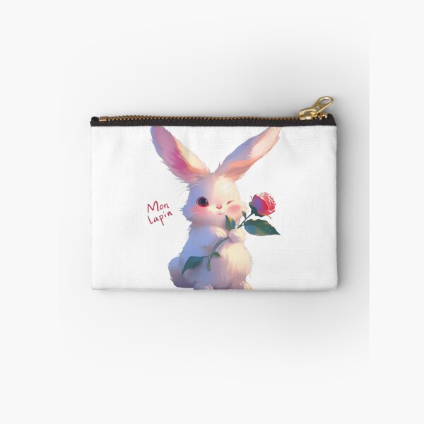 Item preview, My whire bunny holding arose designed and sold by Lenycherry_art.