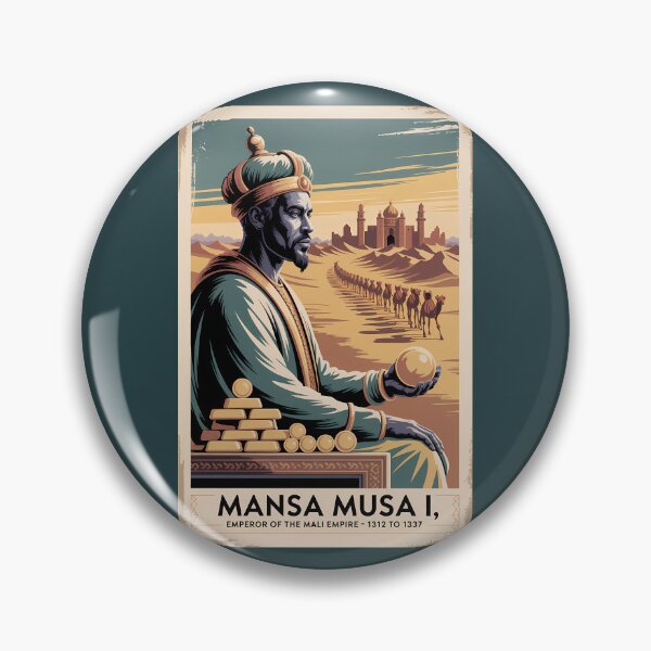 Item preview, Mansa Musa Mali Empire Illustration Vintage designed and sold by KrisSidDesigns.