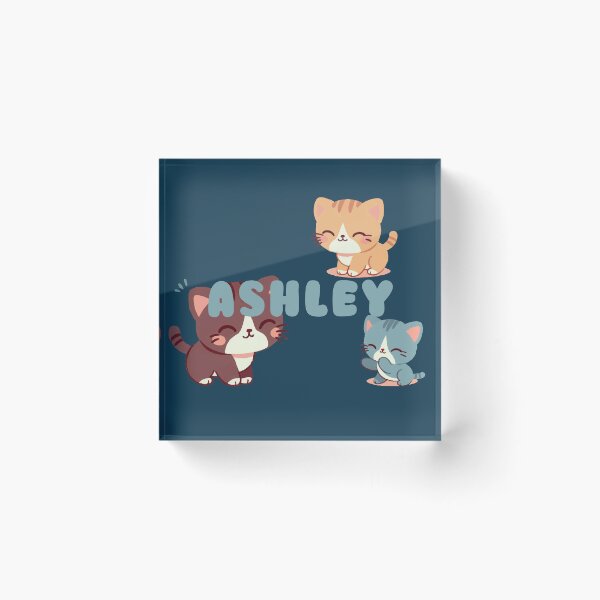 Item preview, Cute Cats and Name Ashley – Kawaii Personalized Design designed and sold by karolinahinc.