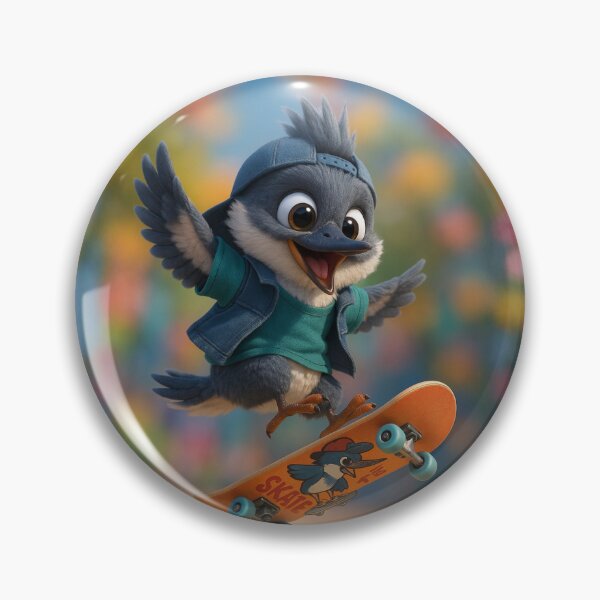 Item preview, Skater Belted Kingfisher designed and sold by Sillytoe.