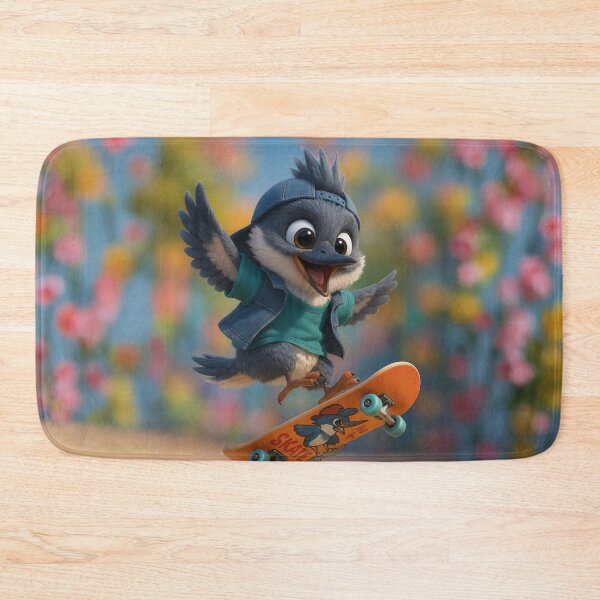 Item preview, Skater Belted Kingfisher designed and sold by Sillytoe.