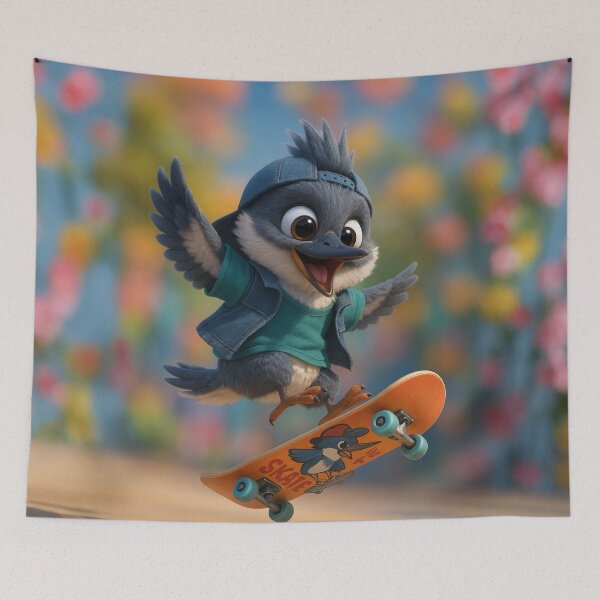 Item preview, Skater Belted Kingfisher designed and sold by Sillytoe.
