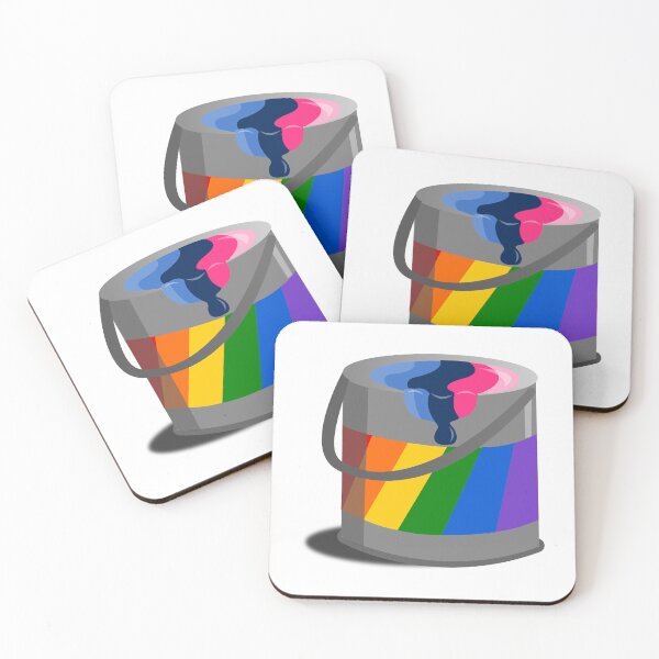 Item preview, Proud Paint Omnisexual Flag in a Bucket designed and sold by HarveyHandcraftsandDesigns.