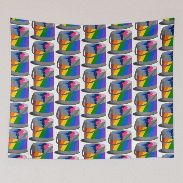 Item preview, Proud Paint Omnisexual Flag in a Bucket designed and sold by HarveyHandcraftsandDesigns.