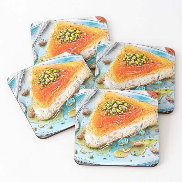 Item preview, Dive into a Pistachio-Topped Knafeh Drizzled with Sugar Syrup and Surrounded by Almonds designed and sold by OlfactoART Studio.