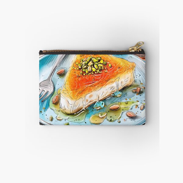 Item preview, Dive into a Pistachio-Topped Knafeh Drizzled with Sugar Syrup and Surrounded by Almonds designed and sold by OlfactoART Studio.
