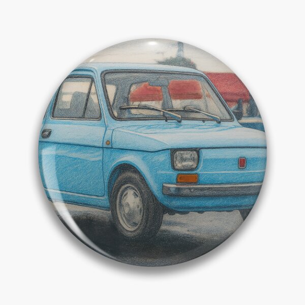 Item preview, Realistic Drawing of a Blue 126p Car designed and sold by SylwiaCarArt.