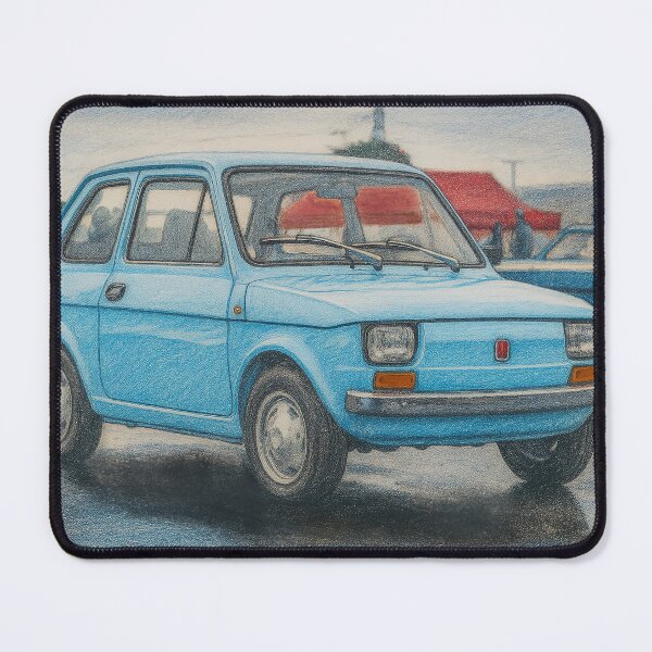 Item preview, Realistic Drawing of a Blue 126p Car designed and sold by SylwiaCarArt.
