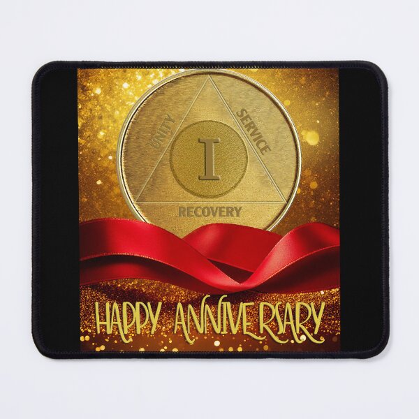 Item preview, 1 Year AA Anniversary Unity Service Recovery Coin Glitter designed and sold by ApexDesigners.