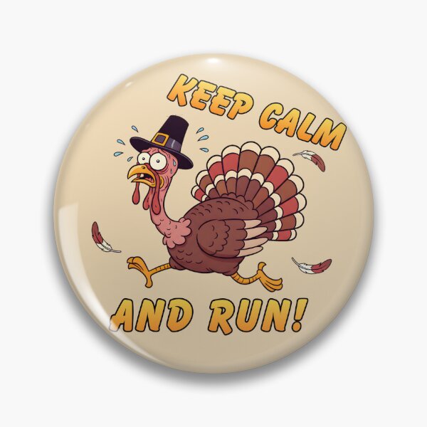 Item preview, Keep Calm And Run - Funny Turkey designed and sold by TherezaDesign.