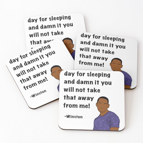 Item preview, Winston from New Girl Quote, Saturday is for sleeping designed and sold by Alyssabutcherart.