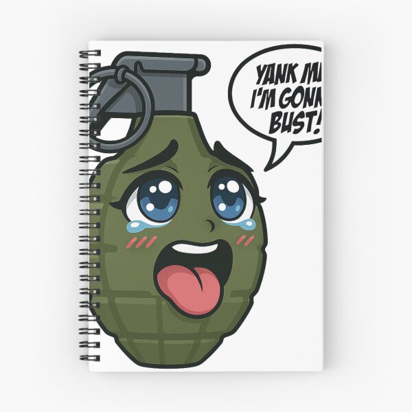 Item preview, Yank Me I’m Gonna Bust – Funny Grenade Meme | Military Anime Parody Design designed and sold by LowDownGraphics.