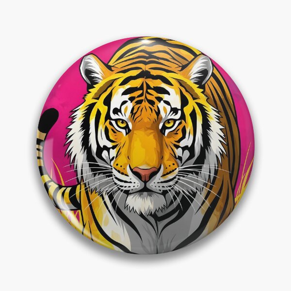 Item preview, Electric Jungle Tiger: Vibrant Vector Wall Art designed and sold by RBCTk.