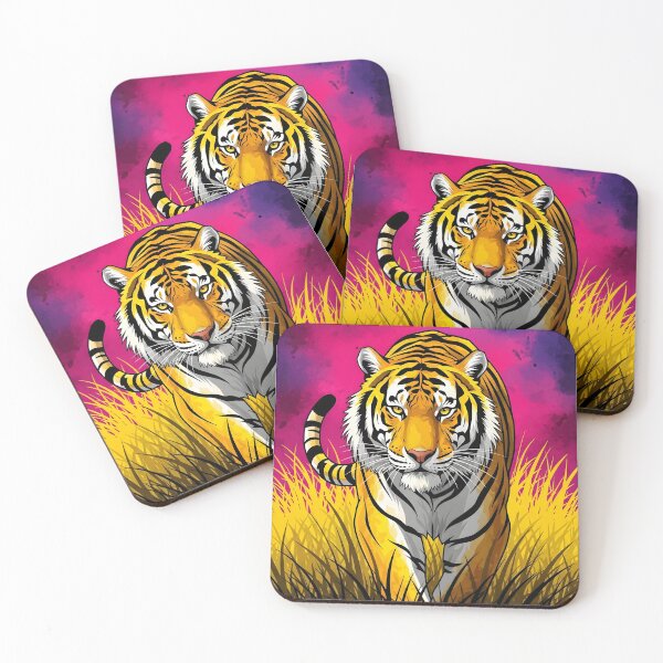 Item preview, Electric Jungle Tiger: Vibrant Vector Wall Art designed and sold by RBCTk.