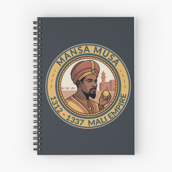 Item preview, Mansa Musa Mali Empire Illustration Badge designed and sold by KrisSidDesigns.