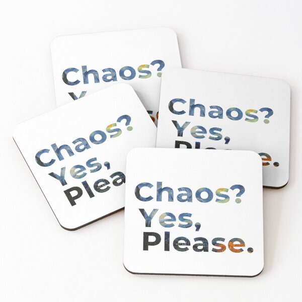Item preview, Chaos? Yes, Please – Abstract Swirl Aesthetic Quote designed and sold by WallaceSilvaART.