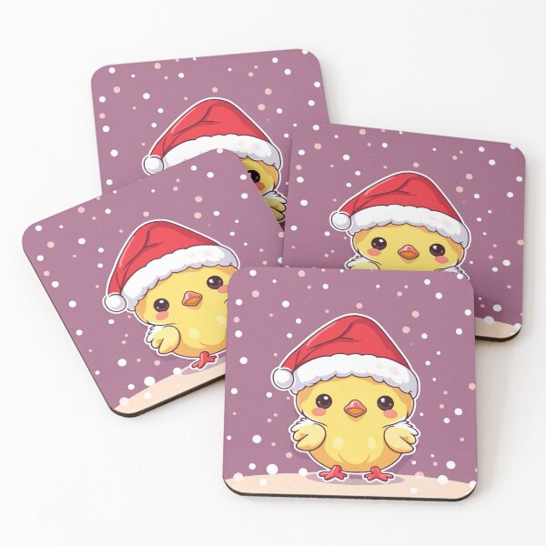 Item preview, Adorable Chibi Chick with Santa Hat designed and sold by Uniquely Yours.