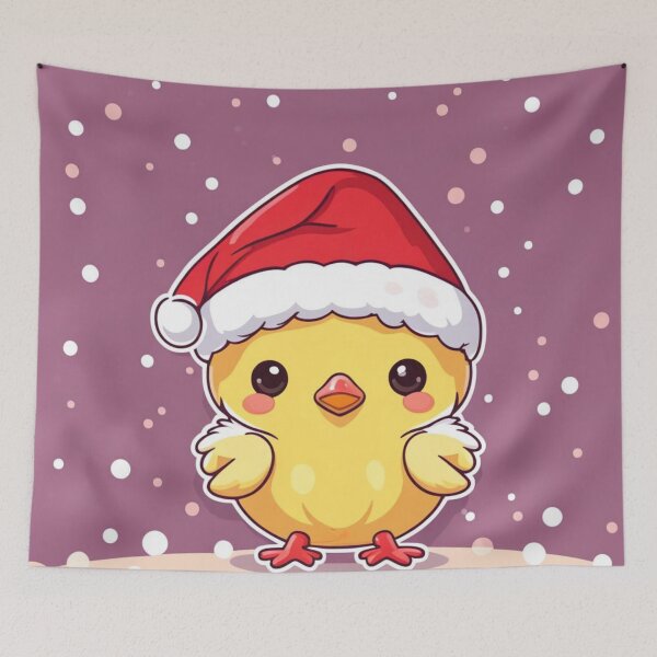Item preview, Adorable Chibi Chick with Santa Hat designed and sold by Uniquely Yours.
