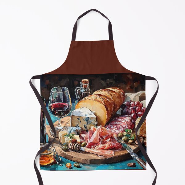 Item preview, Delight in a Curated Charcuterie Board with Cheeses, Meats, Fruits, and Red Wine designed and sold by OlfactoART Studio.