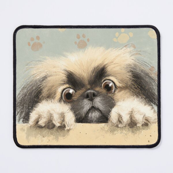 Item preview, Pekingese Peeking over Wall 01 designed and sold by Elisabeth Lucas.