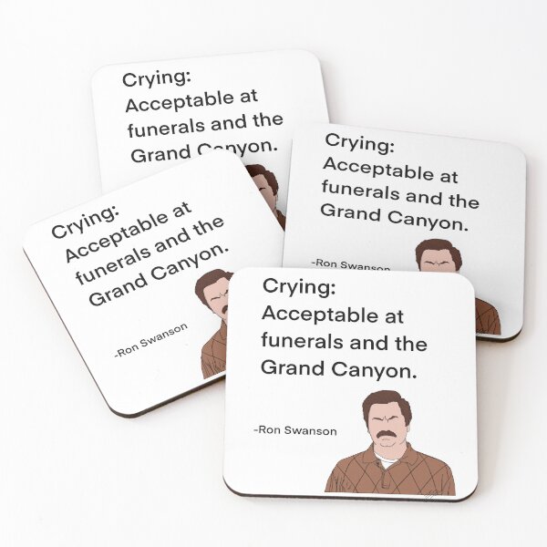 Item preview, Ron Swanson from Parks and Rec quote, crying designed and sold by Alyssabutcherart.